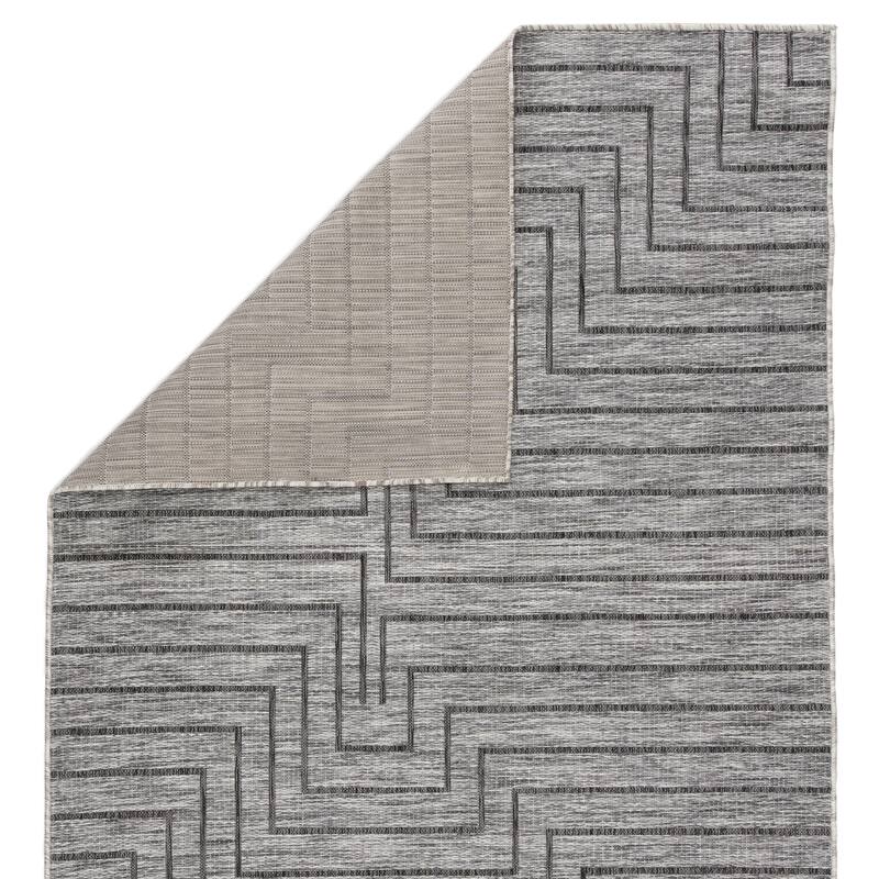 Nikki Chu Xantho Indoor/ Outdoor Geometric Gray Area Rug