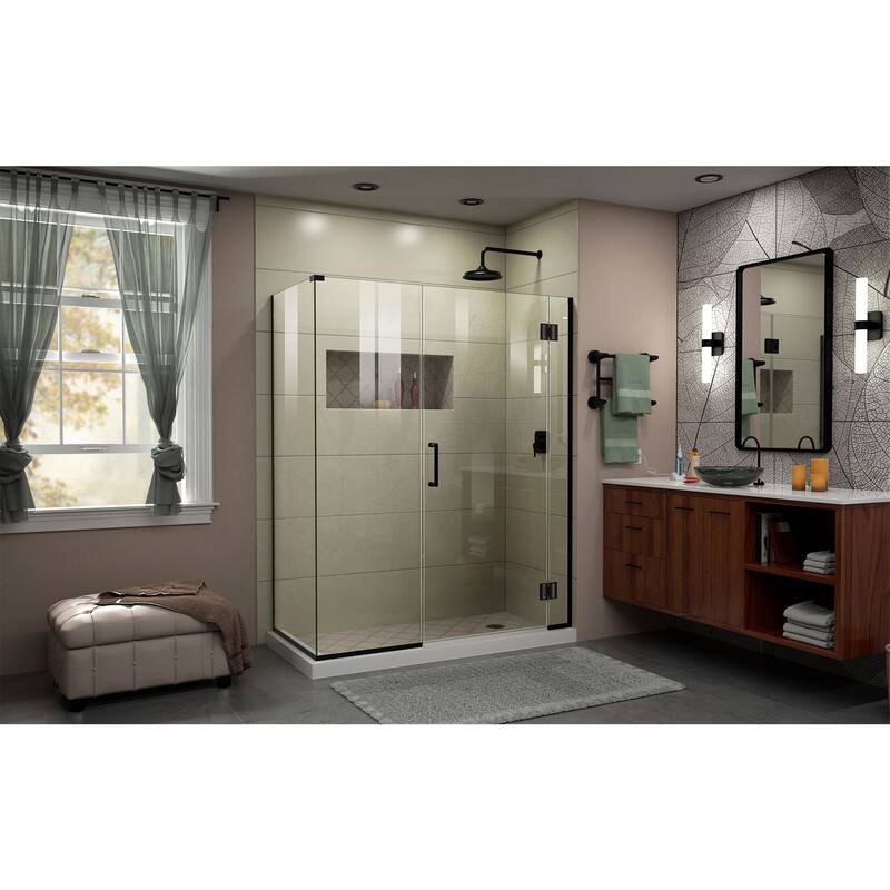 DreamLine Unidoor-X 60 in. W x 34 3/8 in. D x 72 in. H Frameless Hinged Shower Enclosure - 34.38" x 60"