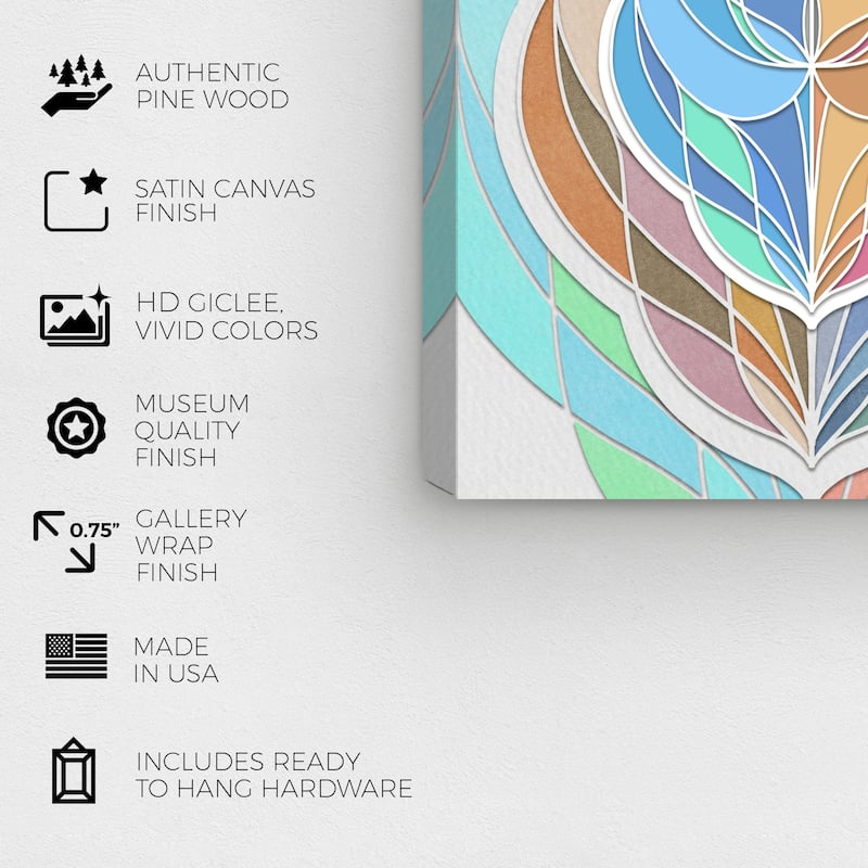 Wynwood Studio Canvas Abstract Scales Blue and Light Blue Modern & Contemporary Wall Art Canvas Print