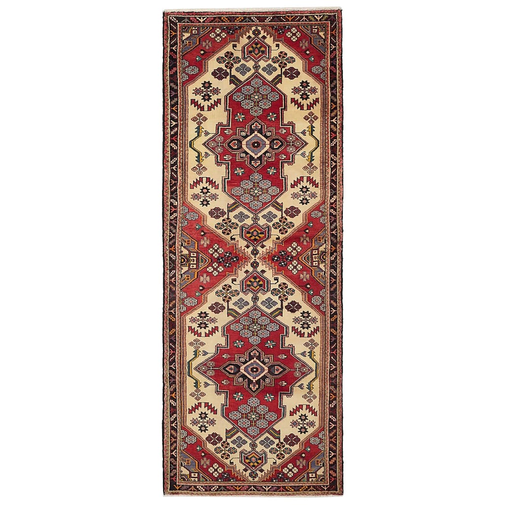 ECARPETGALLERY Hand-knotted Anadol Cream Wool Rug - 3'9 x 10'6