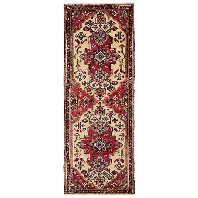 ECARPETGALLERY Hand-knotted Anadol Cream Wool Rug - 3'9 x 10'6