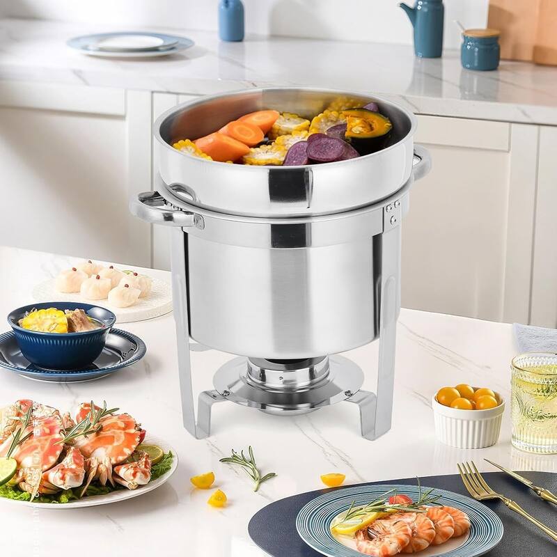 7QT Commercial Soup Warmer Set, Soup Chafer with Pots for Buffets, Events