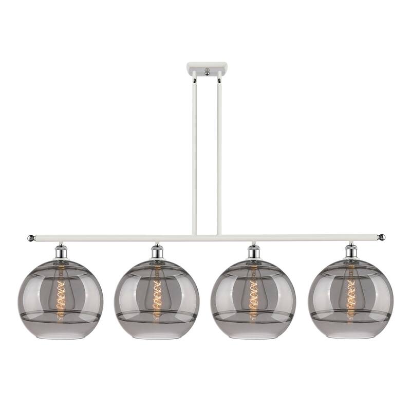 Innovations Lighting 516-4I-14-50 Rochester Linear Rochester 4 Light - White Polished Chrome / Smoked