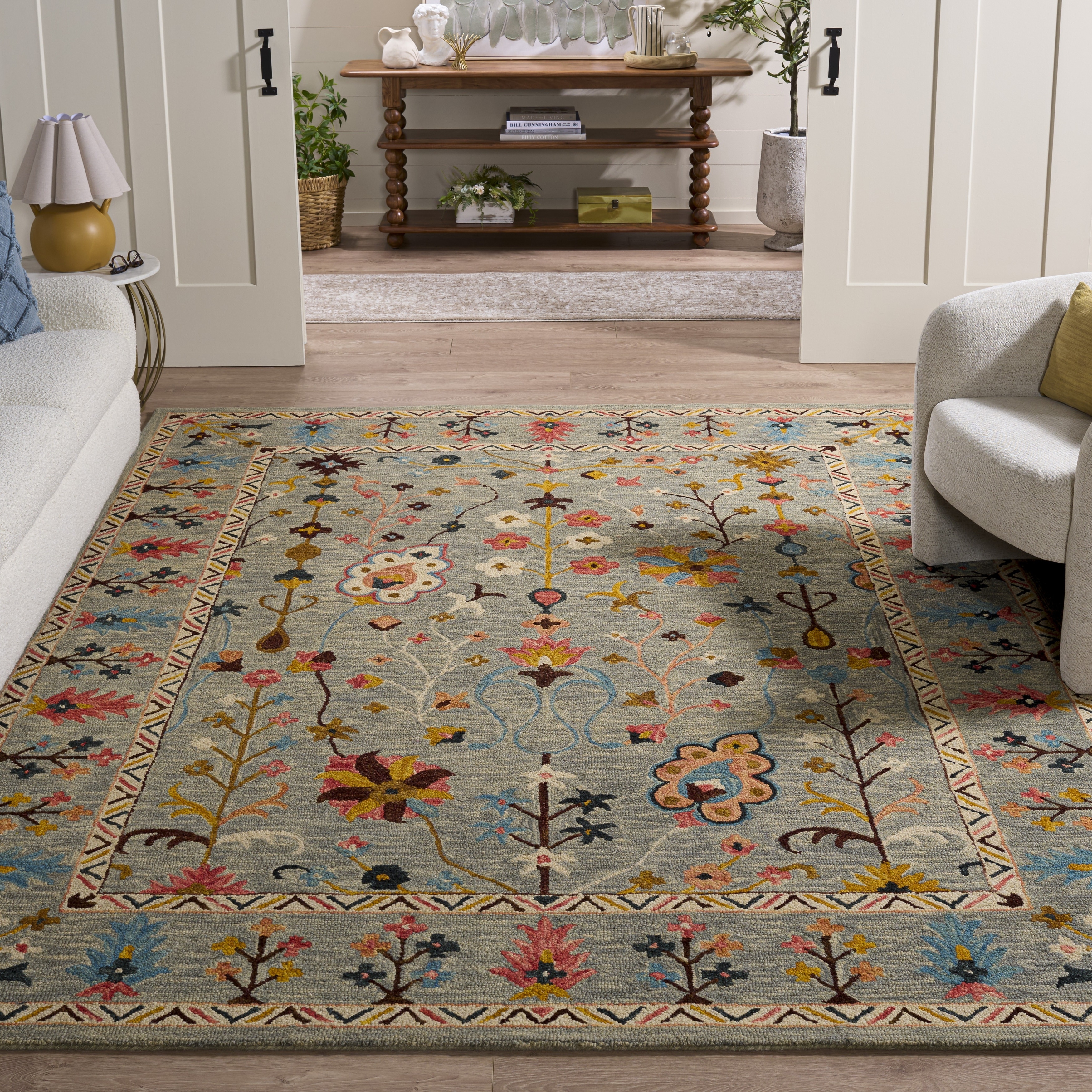 SAFAVIEH Handmade Blossom Trees French Country Wool Rug