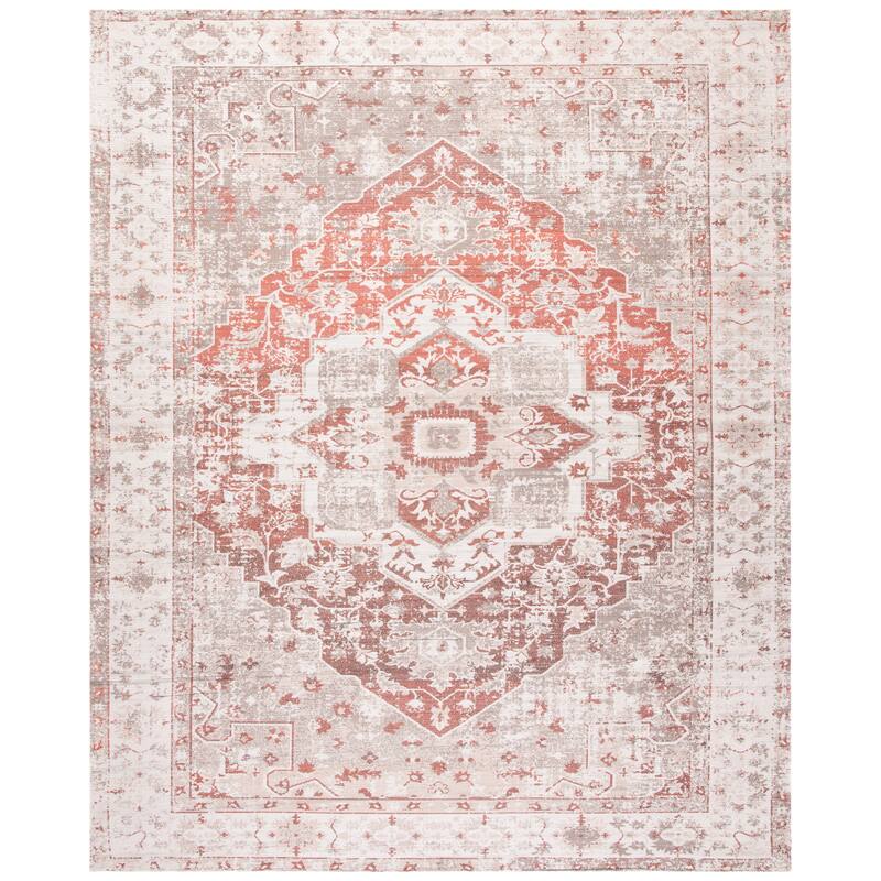 SAFAVIEH Handmade Saffron Karley Traditional Tribal Ivory/Rust Cotton Rug