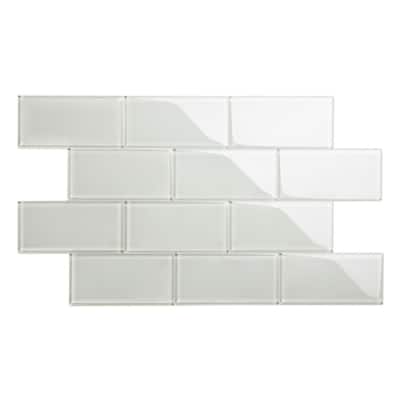 Light Gray 3x6 Glass Subway Tiles