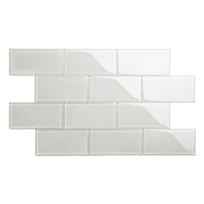 Light Gray 3x6 Glass Subway Tiles
