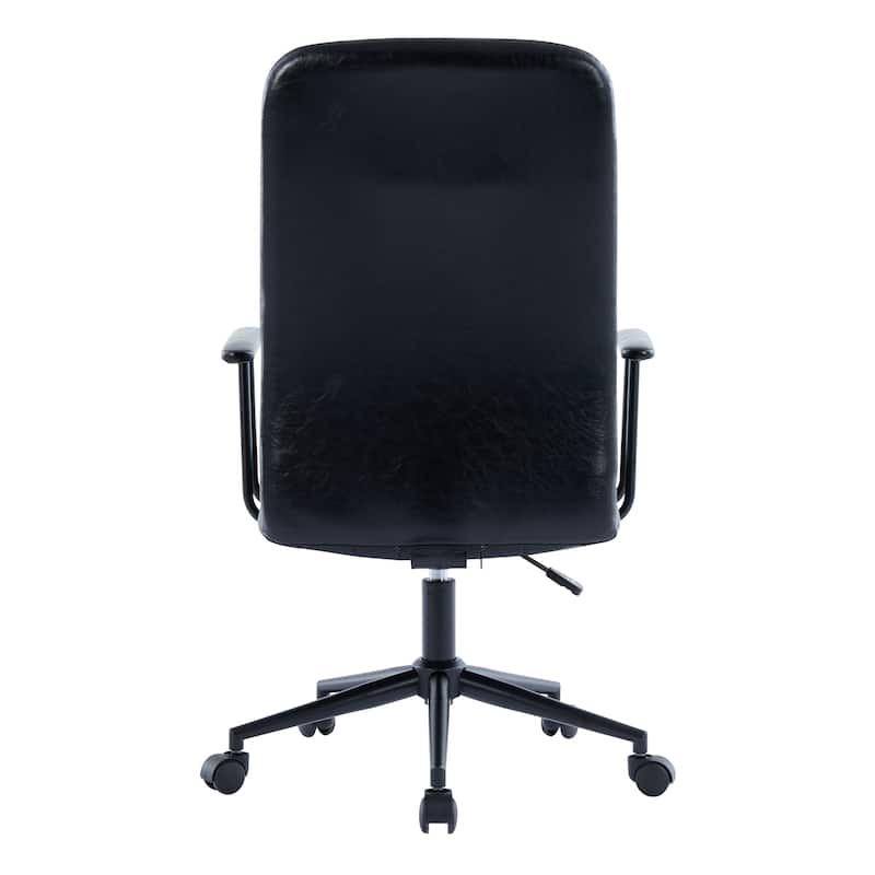 PU Leather Swivel Office Chair with Wheels, Ergonomic High Back Computer Chair, Home Office Chair with Adjustable Height
