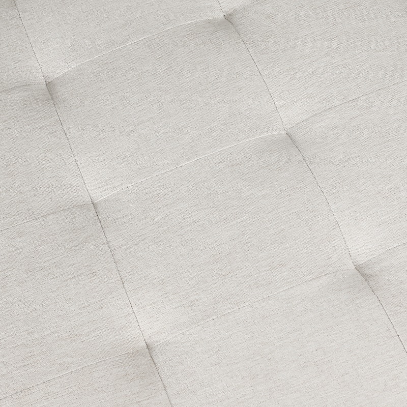 Adeco 35" Tufted Rectangular Storage Ottoman Bench