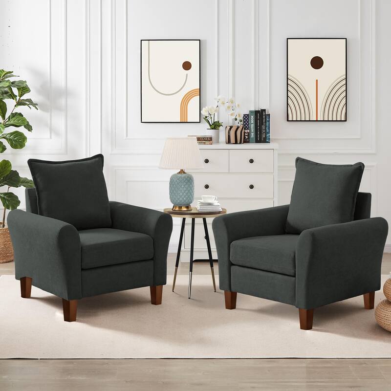 Modern Accent Chair Comfy Upholstered Armchair for Living Room
