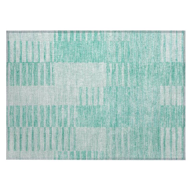 Machine Washable Indoor/ Outdoor Chantille Contemporary Geometric Rug