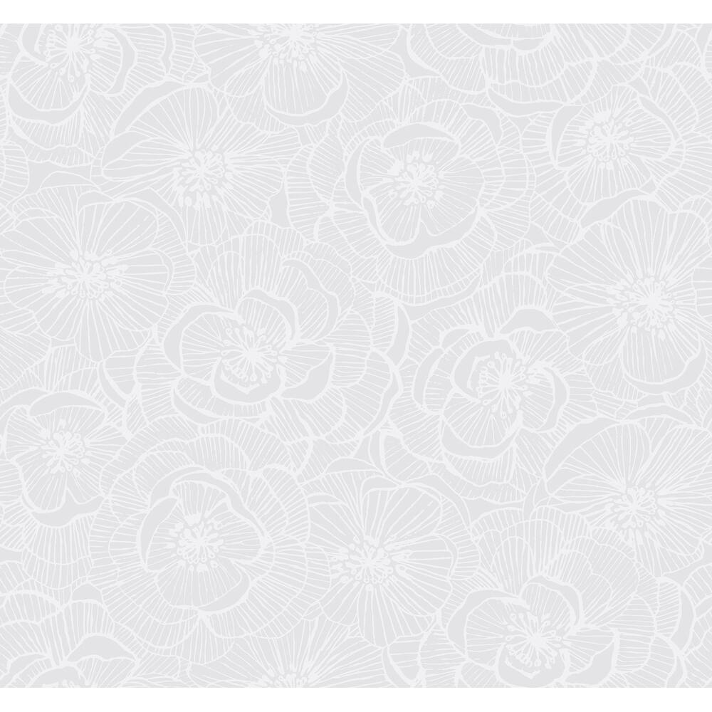 Seabrook Designs Graphic Floral Unpasted Wallpaper