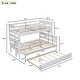 preview thumbnail 17 of 22, Twin over Full Bunk Bed with Twin Size Trundle, Space-saving, Grey