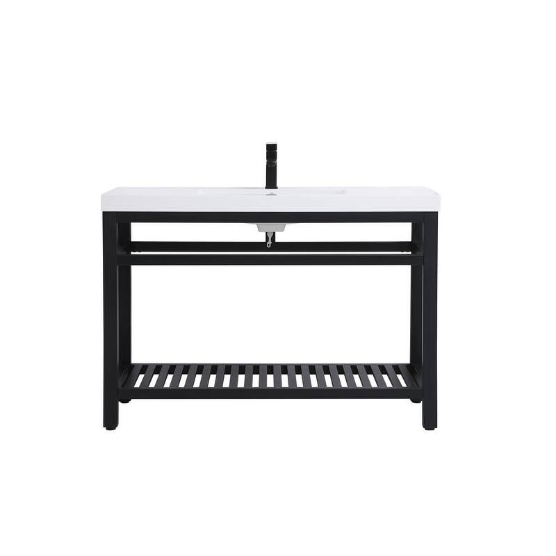 Elegant Lighting VF14048 Raya 48" Specialty Cast Iron Console Bathroom - Black