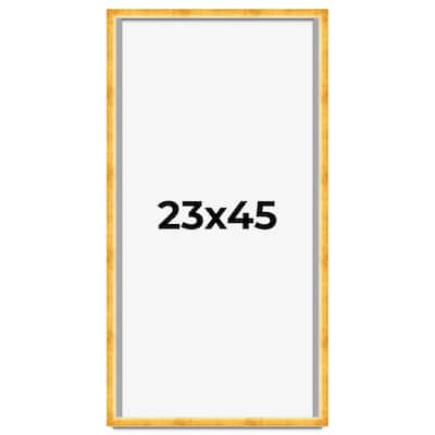 23x45 Shadow Box Frame Gold | 1.625 Inches Deep Real Wood Traditional