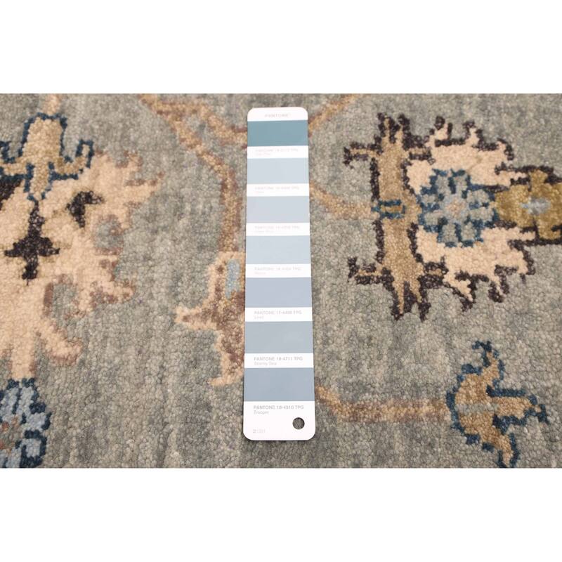 ECARPETGALLERY Hand-knotted Finest Agra Jaipur Teal Wool Rug - 8'7 x 11'2