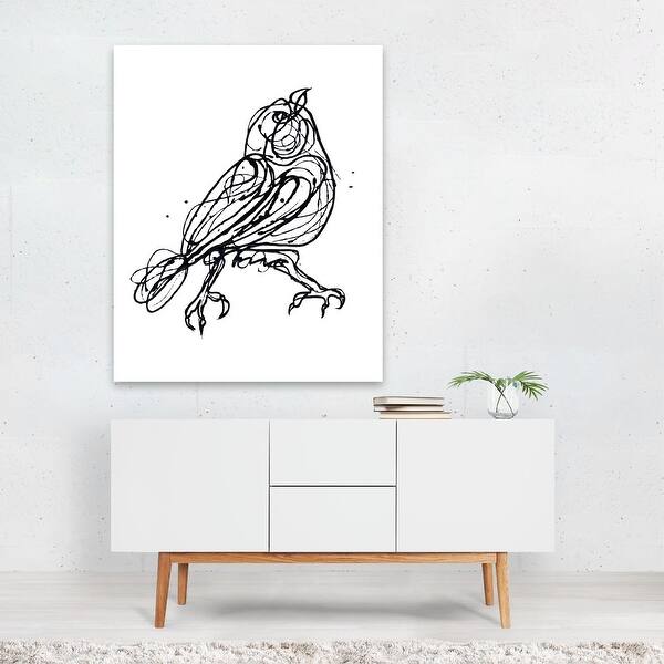 Shop Abstract Animals Bird Birds Canvas Wall Art Print Overstock