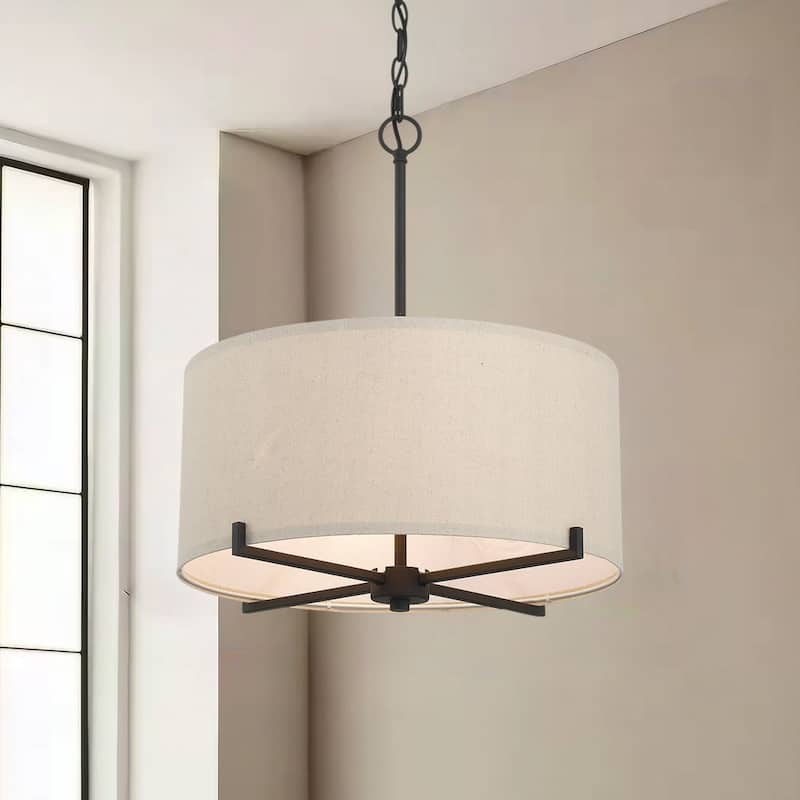 Acroma 4 - Light Dimmable Drum Chandelier Dining Room Chandelier