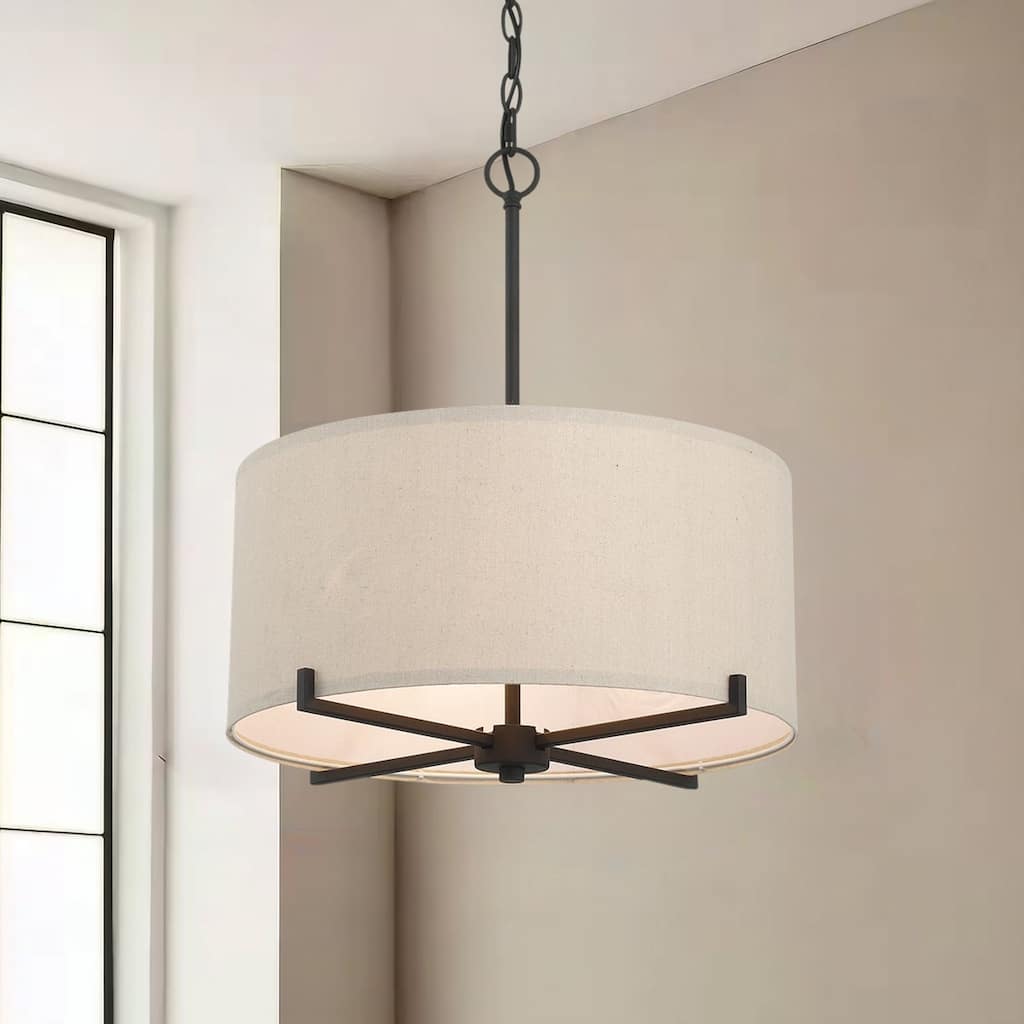 Acroma 4 - Light Dimmable Drum Chandelier Dining Room Chandelier