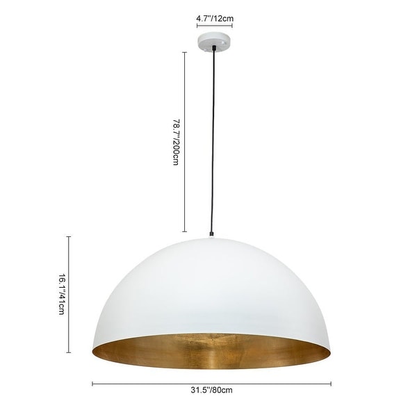 Industrial Oversized Metal Dome Pendant Light Modern Farmhouse On Sale Bed Bath Beyond 37720722