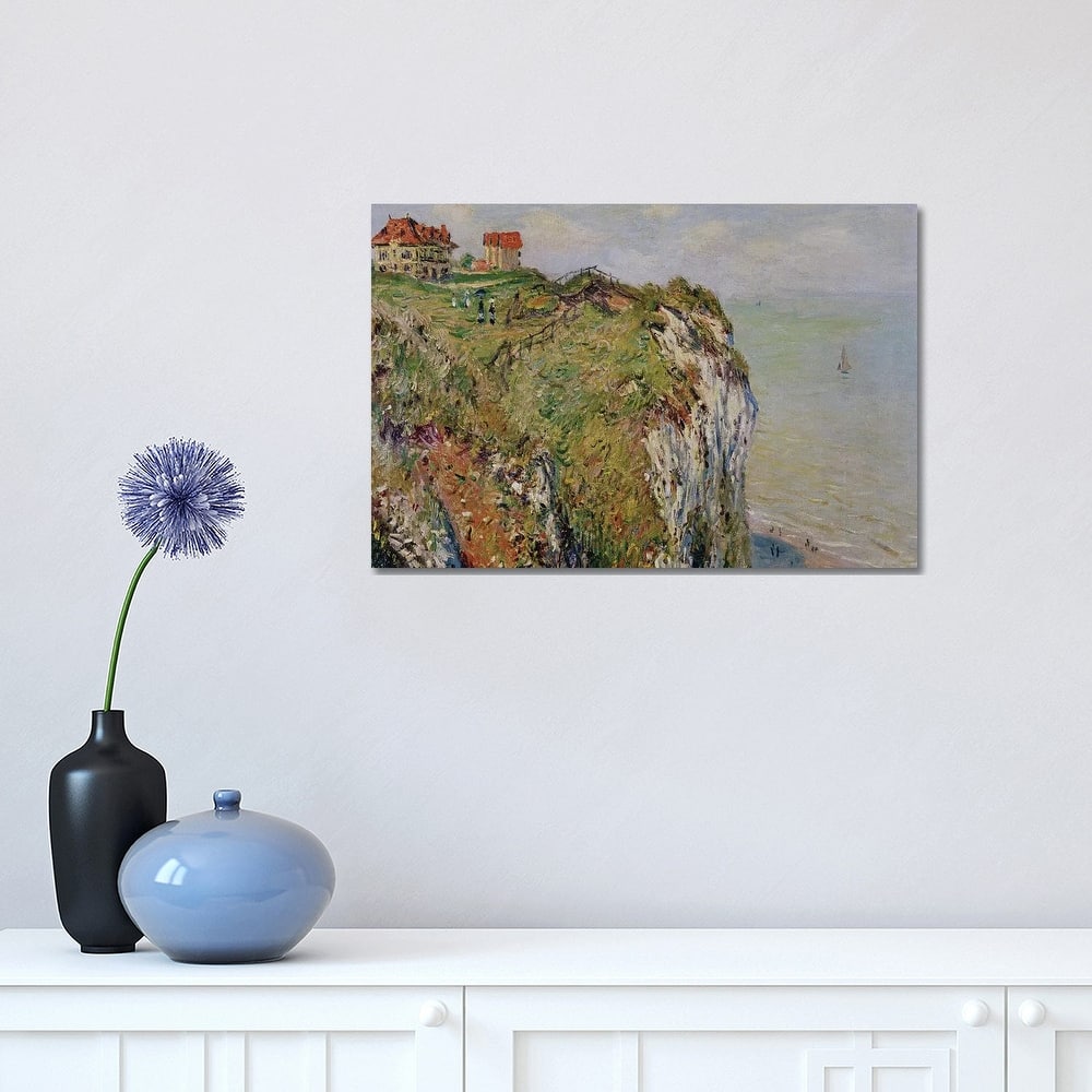 iCanvas "Cliff at Dieppe, 1882 " by Claude Monet Canvas Print
