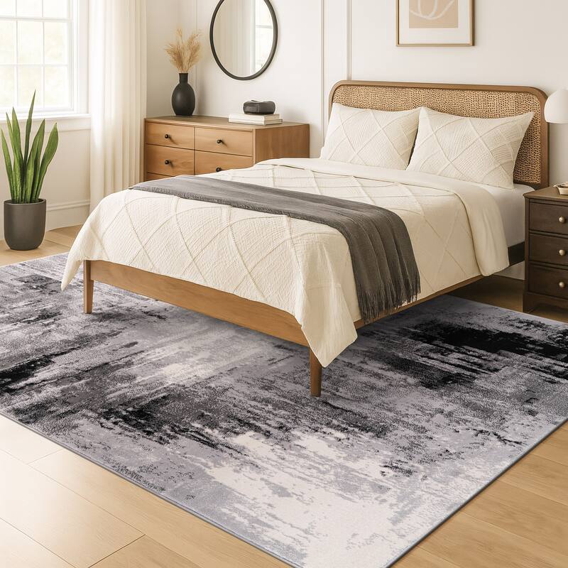 World Rug Gallery Bari Contemporary Abstract Art Area Rug