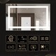 preview thumbnail 6 of 19, ExBrite 40 x 24 inch,Anti Fog,LED Bathroom Mirror,Night Light,Dimmable,Touch Button,Slim,Waterproof IP44,Horizontal Mounted