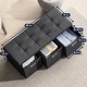 preview thumbnail 6 of 4, Foldable Linen Large Bench Storage Ottoman with 3 Drawer Cubes - 40"L