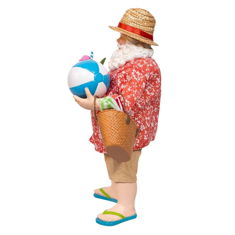 Kurt Adler 10.5-Inch Fabriche Palm Beach Santa