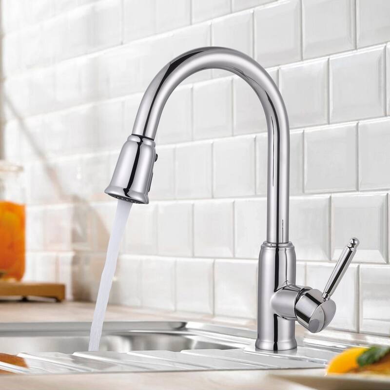 WOWOW Pull Down Sprayer Kitchen Faucet