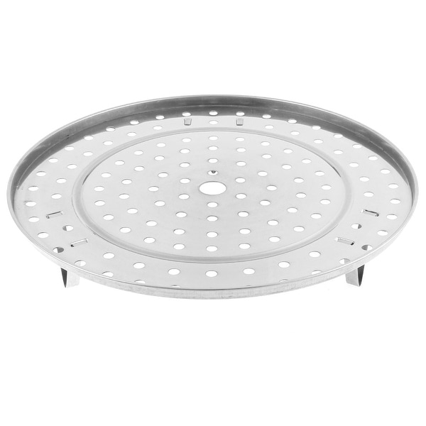 Shop Unique Bargains Stainless Steel Round Cooking Food Steamer Rack Plate Silver Tone 195mm Dia
