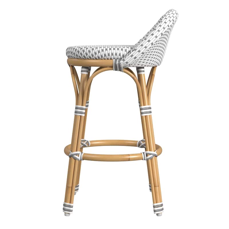 Inez 24 in. Seat Height Rattan Low Back Counter Stool