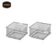 preview thumbnail 11 of 13, YBM HOME Silver Mesh Drawer Cabinet and or Shelf Organizer Bins, School Supply Holder Office Desktop Organizer Basket, Pack Of 2