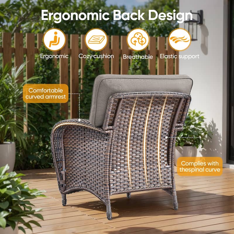 Pocassy Ooutdoor Fire Pit Table with Sofa Patio Chair Set