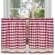 preview thumbnail 2 of 26, Buffalo Check Gingham Kitchen Curtain Tier Pairs, 58x36 Inches - 58x36 Inches Red