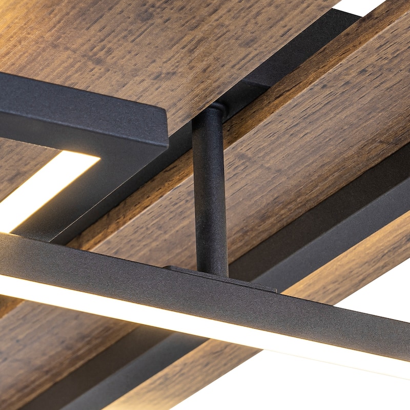 Rectangular Integrated LED Flush Mount Ceiling Light Dimmable - Dia.26.77-in