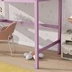 preview thumbnail 6 of 32, Elegant Twin High Loft Bed, Rubber Wood Loft Bed with Safety Guardrail, Built-in Desk, Ladde