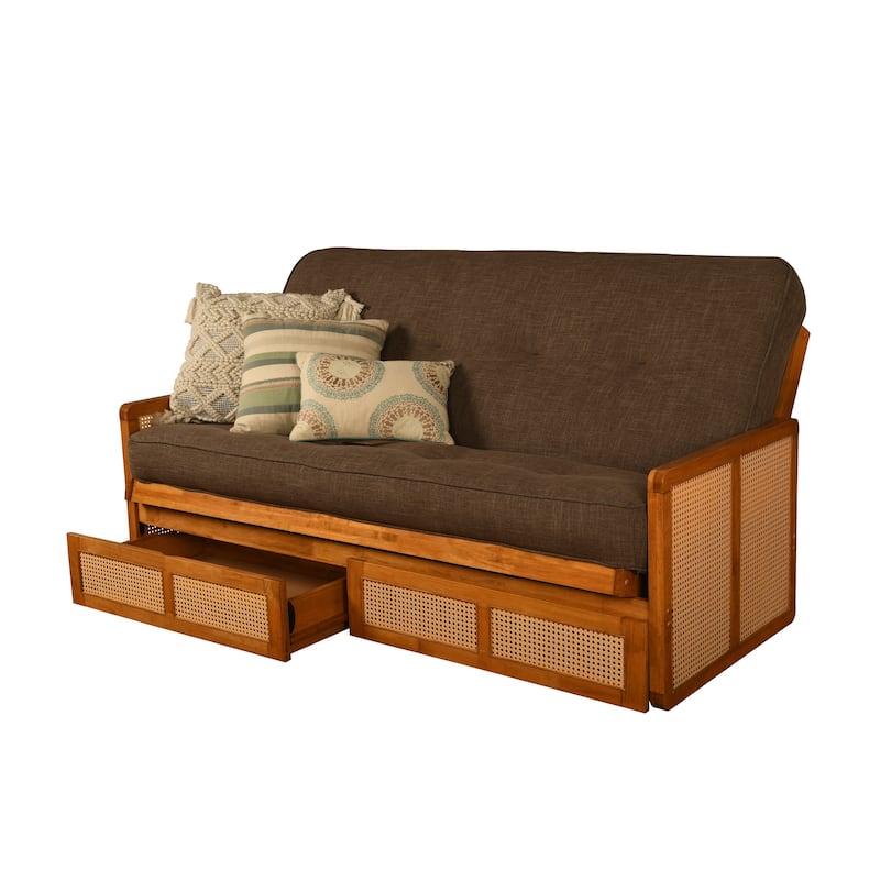 Somette Westport Full-size Futon with Storage includes Mattresses