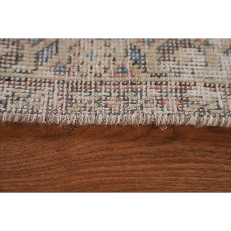 Hand-knotted Distressed Boteh Botemir Persian Area Rug Wool - 7'6" x 10'7"