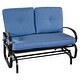 preview thumbnail 10 of 10, Costway Glider Outdoor Patio Rocking Bench Loveseat Cushioned Seat