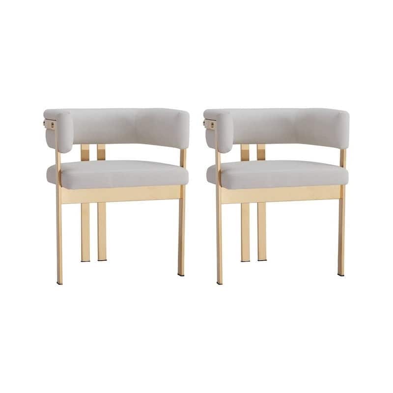 INFINITY Set Of 2 Luxurious Faux Leather Dining Room Chairs - Set of 2