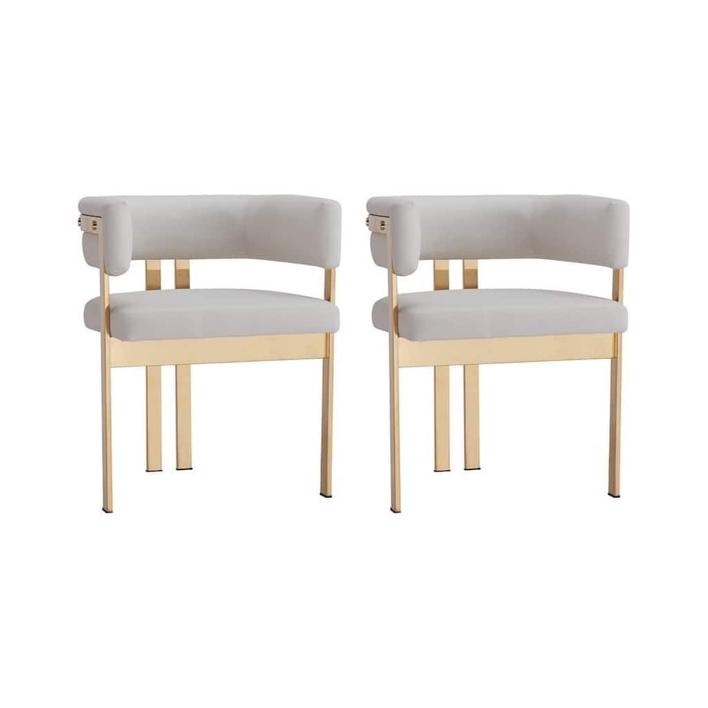 INFINITY Set Of 2 Luxurious Faux Leather Dining Room Chairs