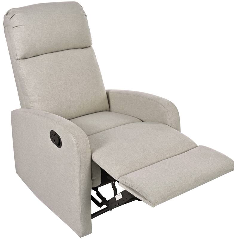 Manual Upholstered Recliner Chair, Modern Recliner Adjustable Single Sofa Chair, High Back Lounge Chairs for Living Room