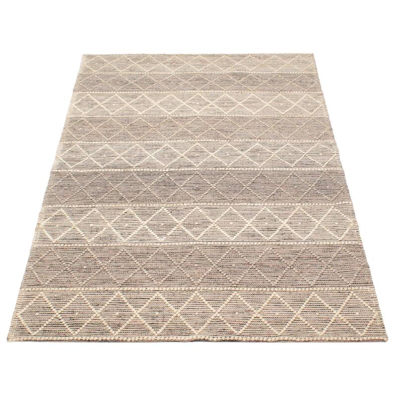 ECARPETGALLERY Braid weave Sienna Khaki Wool Rug - 4'11 x 8'0