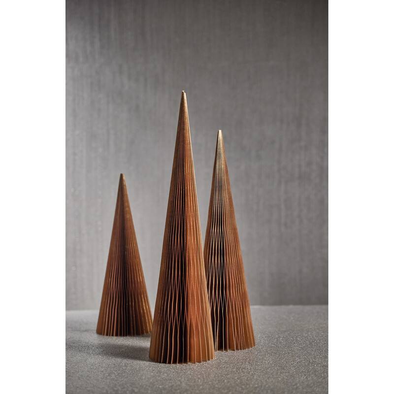 Miriam 16" Paper Decorative Cone Trees, Set of 4