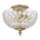 preview thumbnail 2 of 5, Milton 2 Light Olde Brass Semi Flush Mount