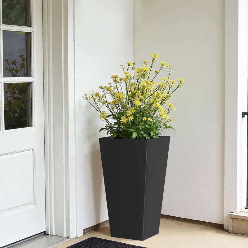 Dovelina Modern Tapered Metal Planter - Elevate Your Space, Indoors & Outdoors