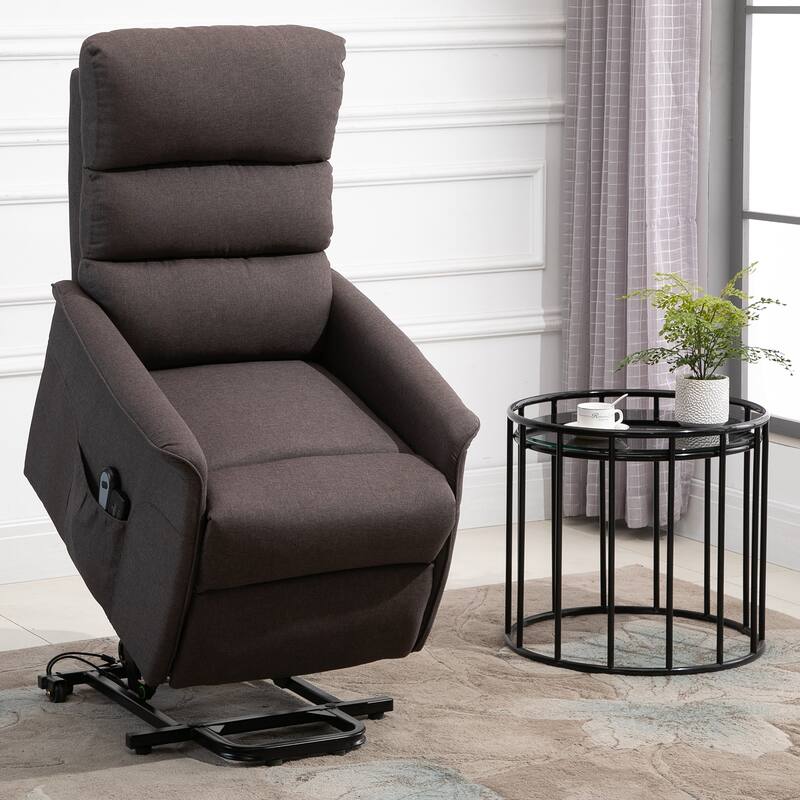 HOMCOM Electric Power Lift Recliner Massage Sofa Vibration with Remote for Elderly, Living Room Office Furniture