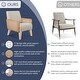 preview thumbnail 5 of 8, BELLEZE Kensington Accent Armchair w/ Solid Wood Frame