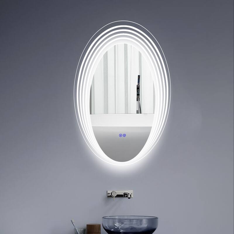 Frameless Back Lit LED Mirror - Silver